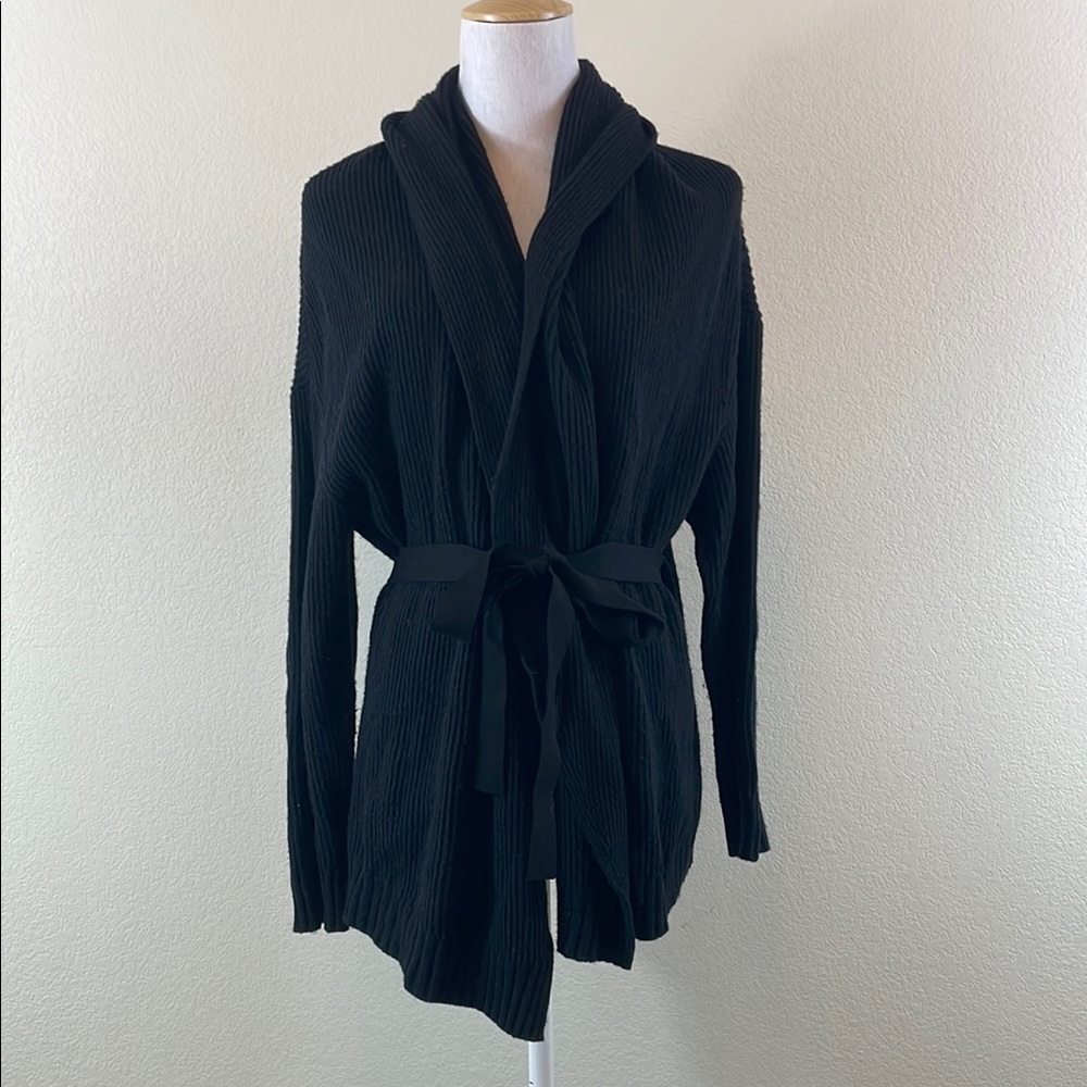 Helmut Lang Cozy Black Knit Cardigan Small